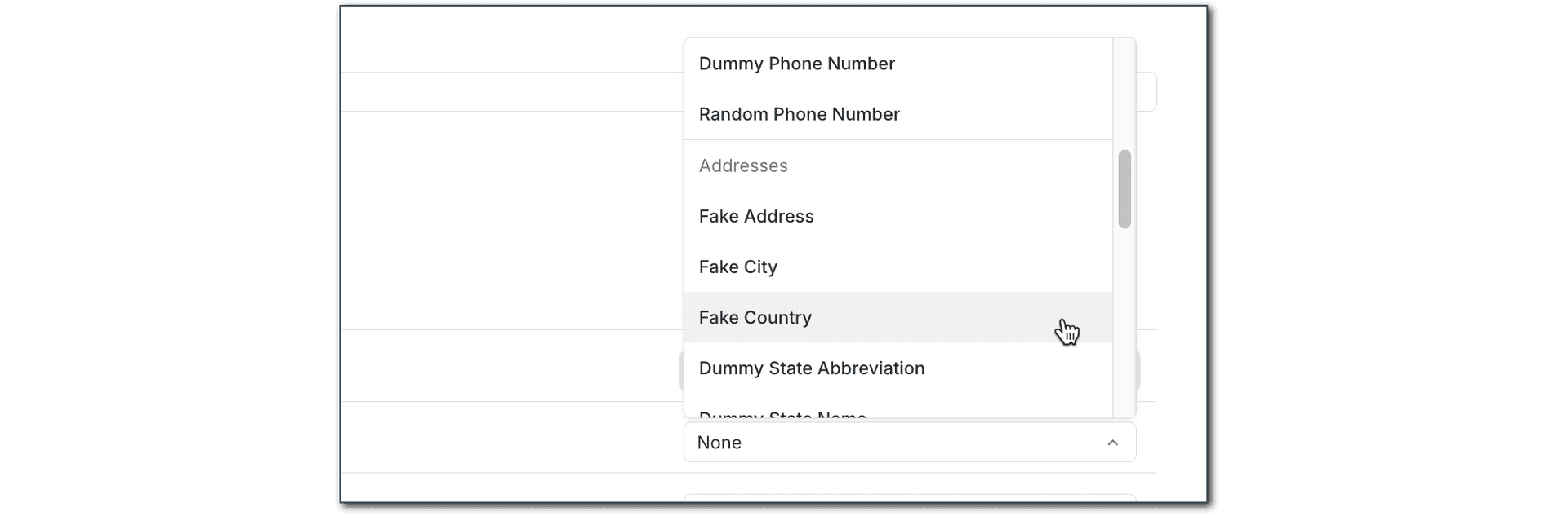 Address masking functions