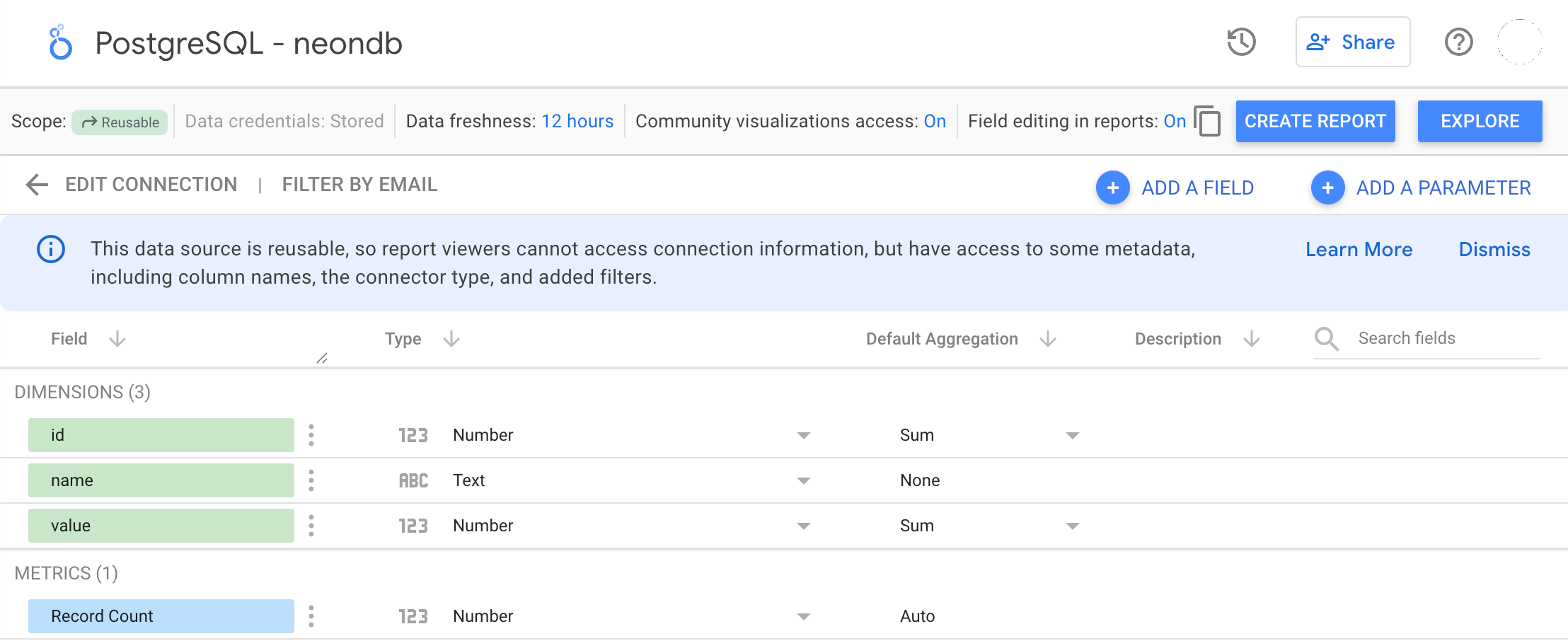 Looker studio upload pem file
