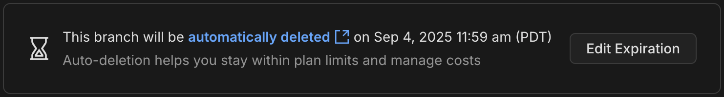 View branch expiration